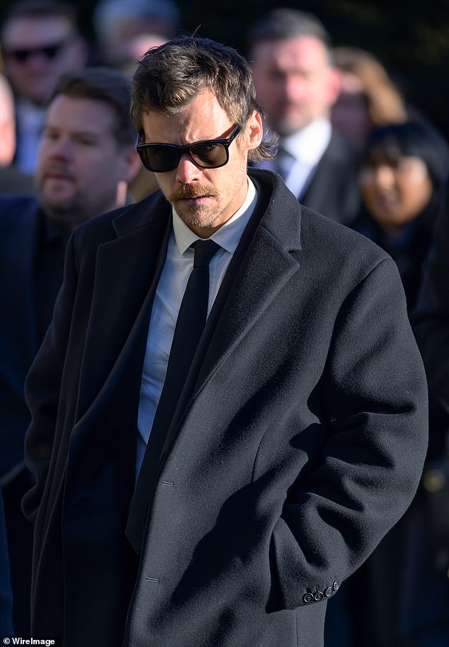 An emotional Harry Style departs the funeral of fellow One Direction bandmate, Liam Payne