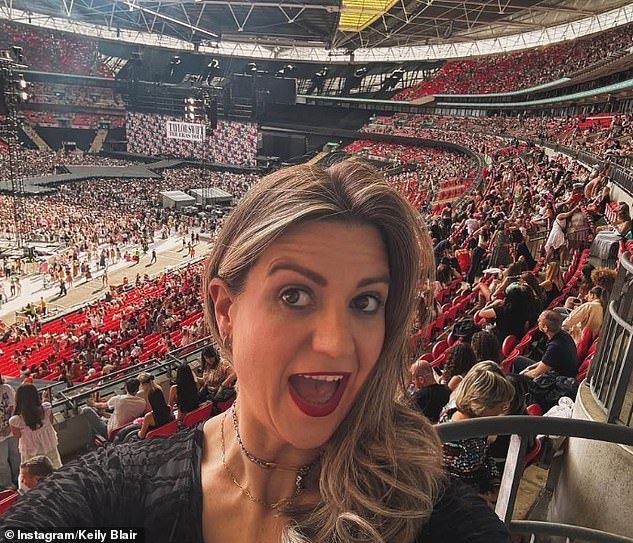 Blair at a Taylor Swift concert for The Eras Tour earlier this year