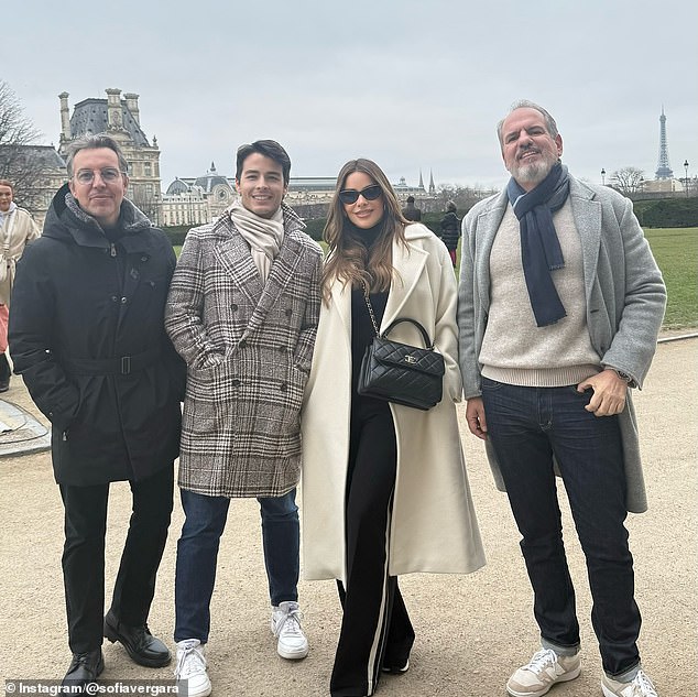 Sofia Vergara was in Paris with her son Manolo. 'Nothing like ending the year with the ones you love,' she wrote in her caption