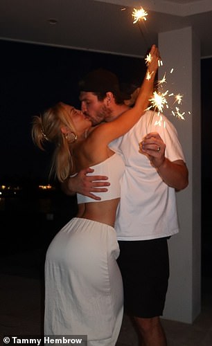 Meanwhile Tammy Hembrow looked sensational in white as she celebrated New Year's Eve with her children and new husband Matt Zukowski