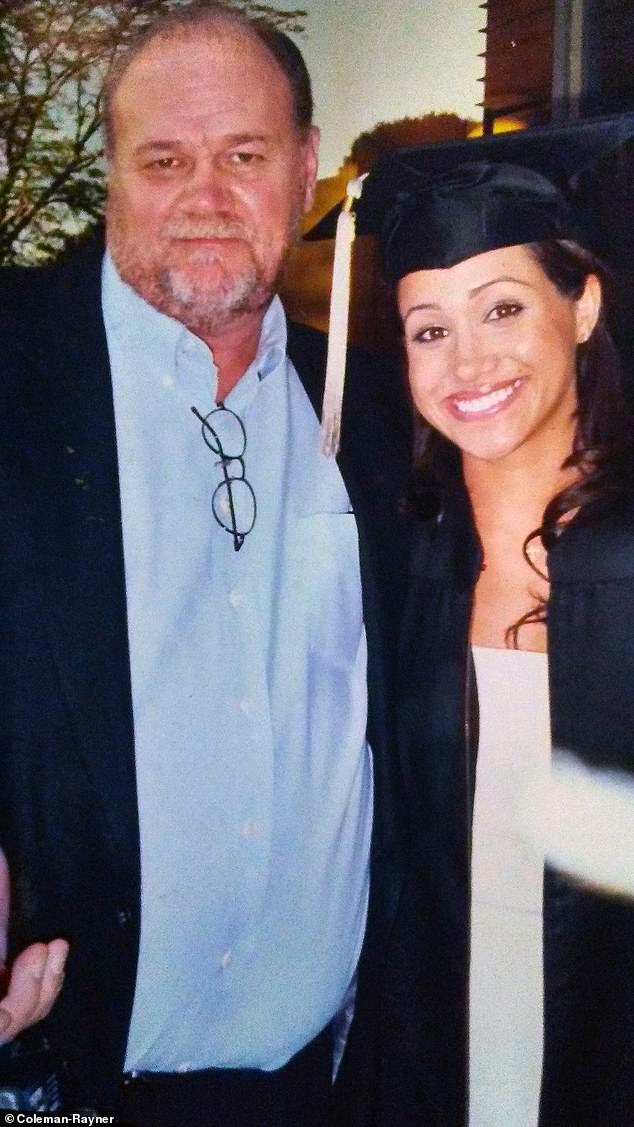 Meghan Markle starred in a series of high school plays. Here she is pictured with her father Thomas Markle on her graduation day