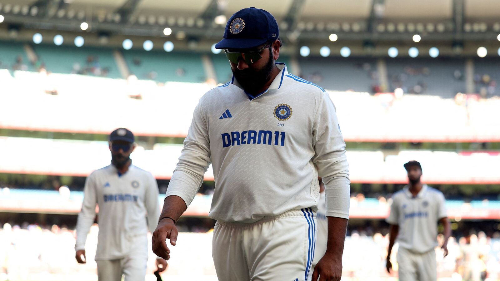 India captain Rohit Sharma wears a dejected look after loss against Australia in 4th Test. 