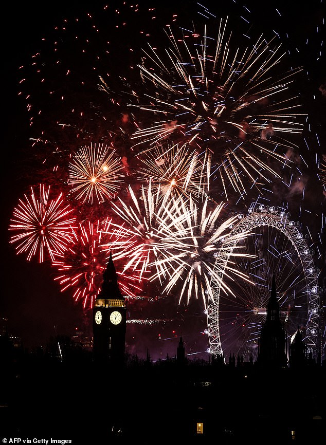 LONDON: Fireworks explode in the sky around the London Eye and The Elizabeth Tower, commonly known by the name of the clock's bell, "Big Ben", at the Palace of Westminster, home to the Houses of Parliament, in central London, just after midnight on January 1, 2025