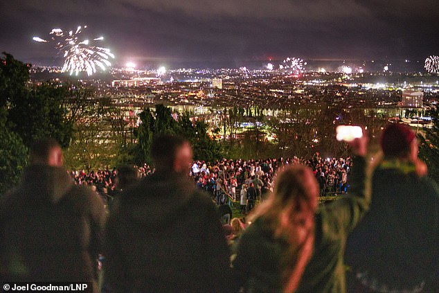 BRISTOL: People gather on Brandon Hill to watch fireworks from across Bristol, as the UK marks the new year at the start of 2025