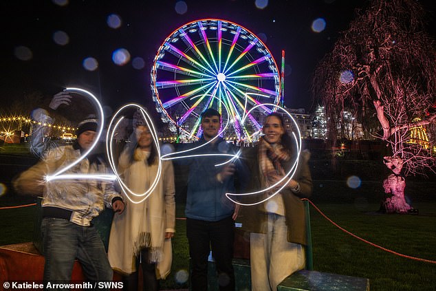 EDINBURGH: 2025 created with lights in Edinburgh as the Hogmanay official street party was cancelled due to weather