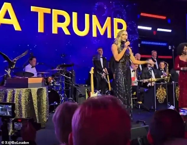 Lara Trump, who co-chaired the Republican National Committee during the 2024 race, got up onstage and sang Tom Petty's 'I Won't Back Down'