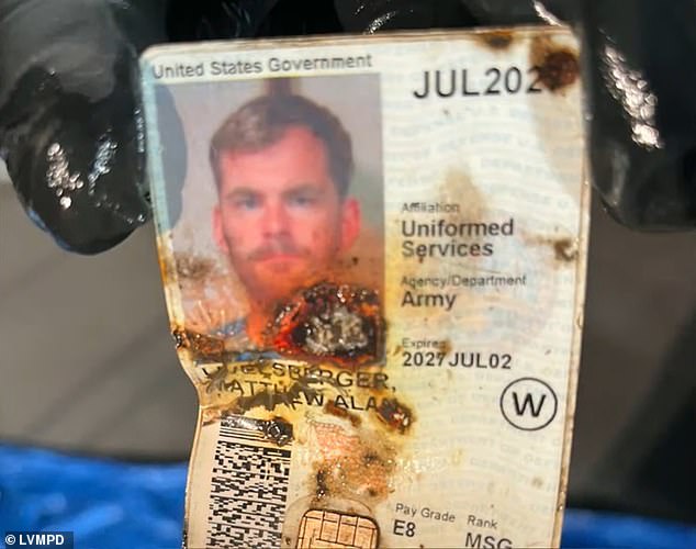 A warped, deeply distorted worldview advanced by President Biden, his shadow government, and lunatics such as Rep. Ilhan Omar ¿ who once equated the United States and Israel to the Taliban ¿ has been roundly rejected by the American electorate. (Pictured: Livelsberger's military ID recovered from wreckage)