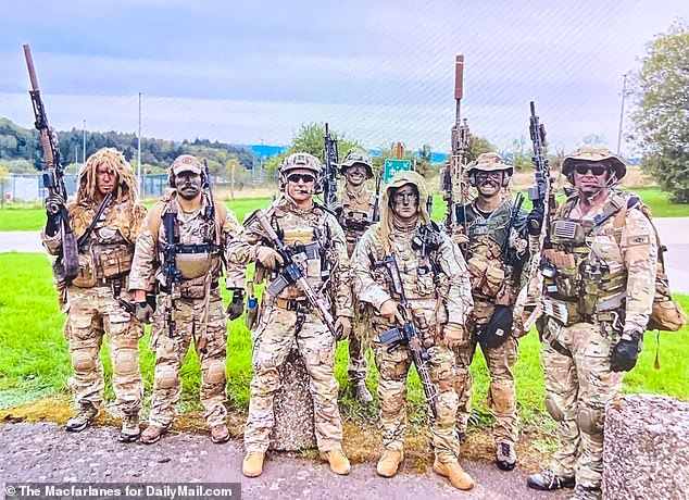 Livelsberger with his squad during what appeared to be military training