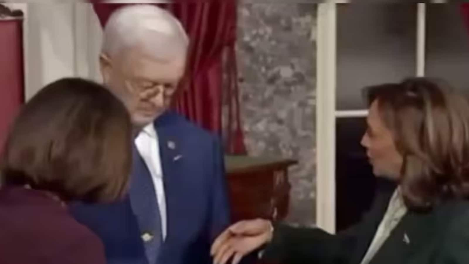 'I won’t bite': Kamala Harris left red-faced after GOP senator’s husband refuses handshake| Video