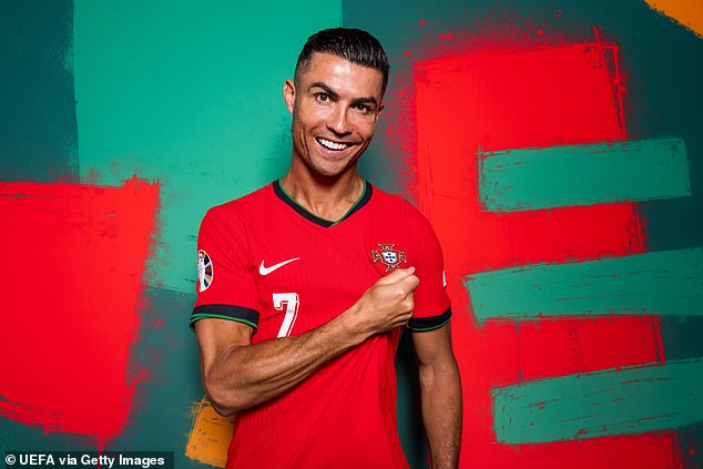 Onlooker Jody Lomax told the BBC at the time: 'The Ferrari went straight into the wall, his front left-hand wheel came off and then Ronaldo (pictured) got out of the car'