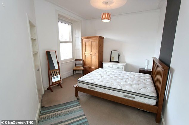 Potential renters can enjoy a large bedroom in an otherwise-spacious flat