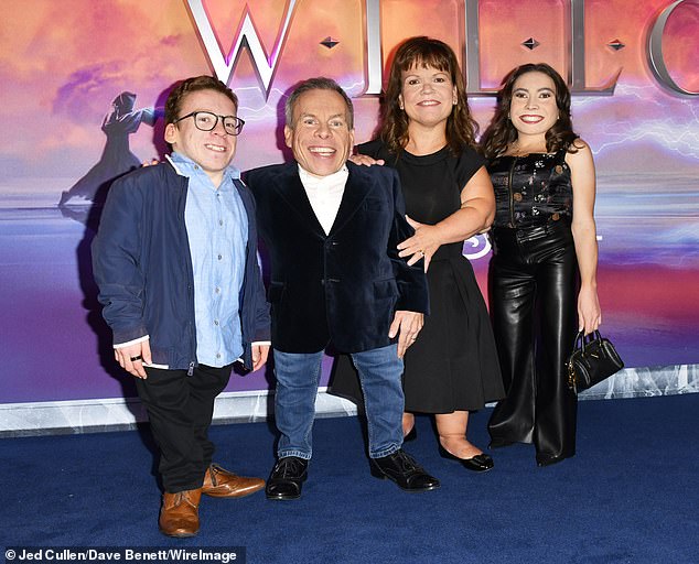 Warwick with his wife Samantha and children Harrison and Annabelle at the screening of Disney+ series Willow in 2022