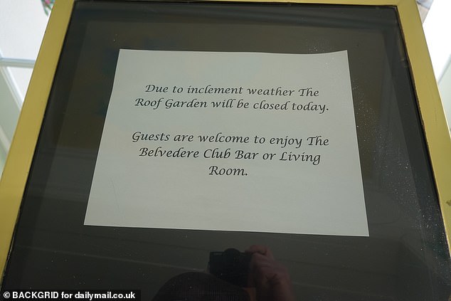 The city's rooftop garden is also closed because of the fires