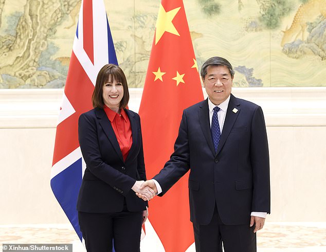 Ms Reeves met vice-president Han Zheng and vice-premier He Lifeng (pictured) during the first high-level economic meeting between Britain and China since 2019.