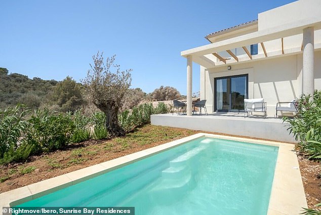 A three-bed holiday apartment in the Balearics can be snapped up for around £399,879. This would also double