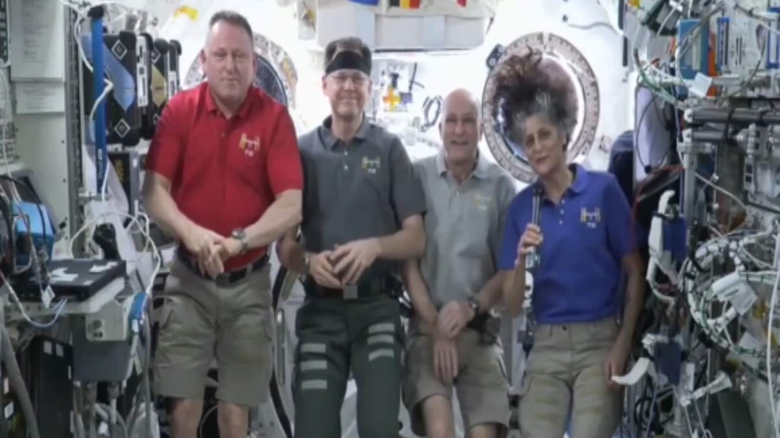 NASA Administrator Bill Nelson and Deputy Administrator Pam Melroy spoke with astronauts Nick Hague, Butch Wilmore, Suni Williams, and Don Pettit about their ongoing mission aboard the International Space Station. (Image: @NASA/X)