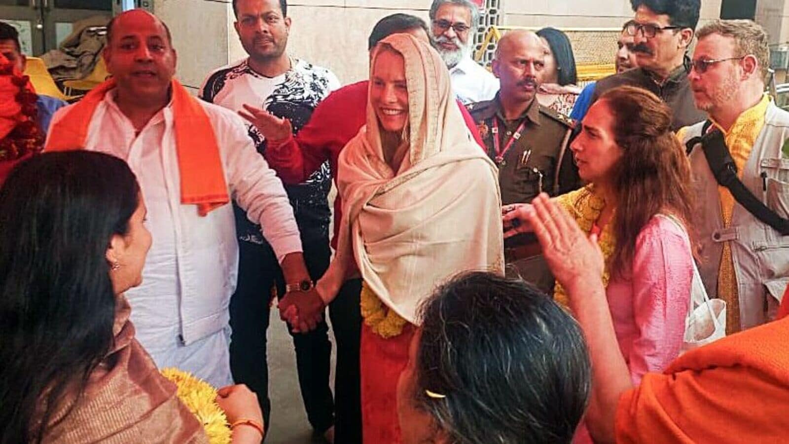 Late Apple co-founder Steve Jobs's wife Laurene Powell Jobs visits Kashi Vishwanath Temple, in Varanasi