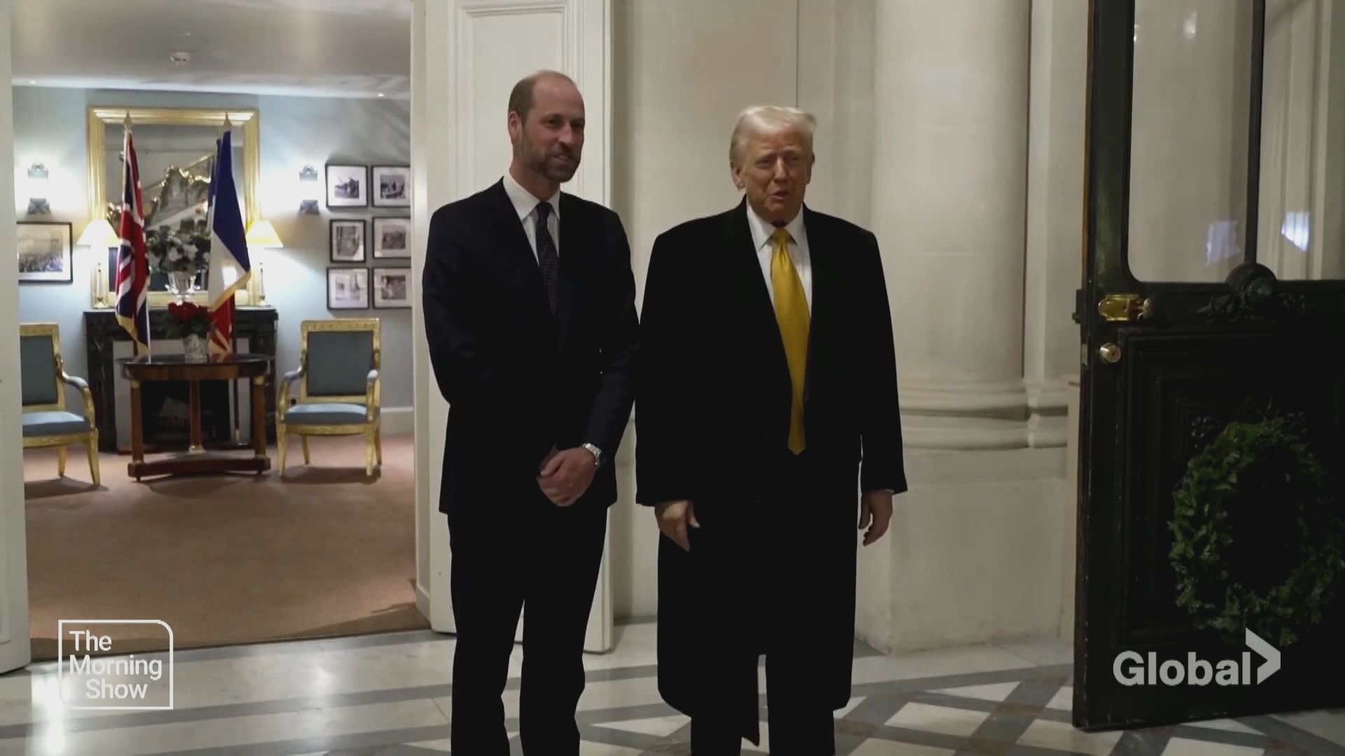 Click to play video: 'Trump meets with Prince William in Paris'