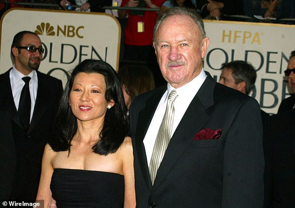 Gene Hackman & wife Betsy Arakawa during The 60th Annual Golden Globe Awards - Arrivals at The Beverly Hilton Hotel in Beverly Hills, California, United States. (Photo by Jeffrey Mayer/WireImage)