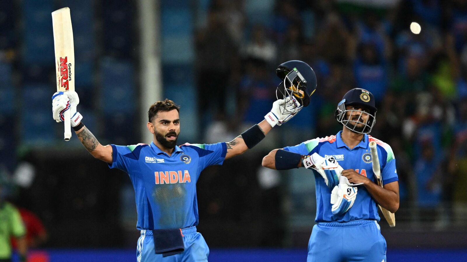 Virat Kohli scored a century as India marked its win against Pakistan at the Dubai International Stadium on February 23, 2025.