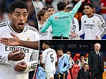 Carlo Ancelotti reveals x-rated two-word message Jude Bellingham gave referee that saw Real Madrid star SENT OFF against Osasuna... as England man sends apology after furious moment