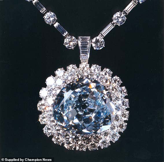 The 70.21 carat Mughal-era blue tinged diamond was formerly owned by an Ottoman sultan. It is thought to have been found in the Golconda mines in southern India in 1600