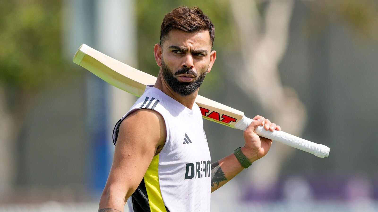 Virat Kohli during India's practice session ahead of the ICC Champions Trophy 2025 match against Pakistan in Dubai. 