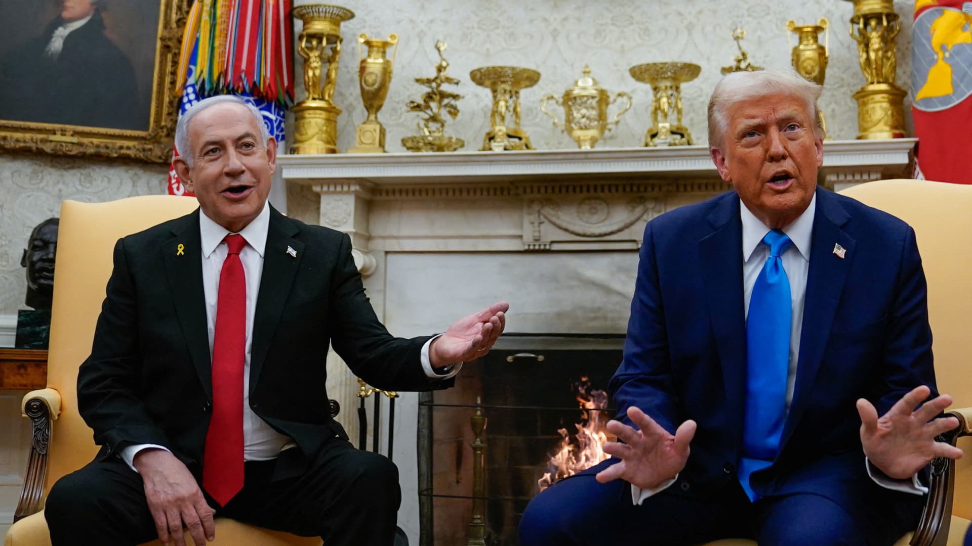 Trump and Netanyahu at White House news conference