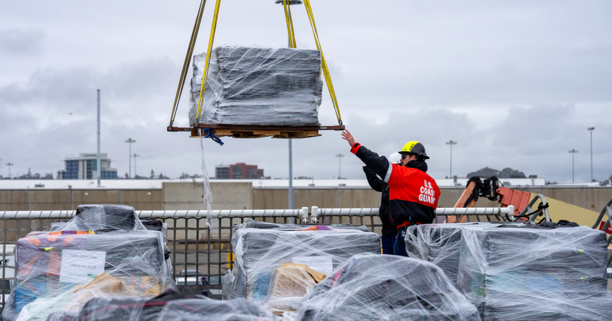 U.S. Coast Guard ship offloads $275 million of cocaine days after crew member lost at sea