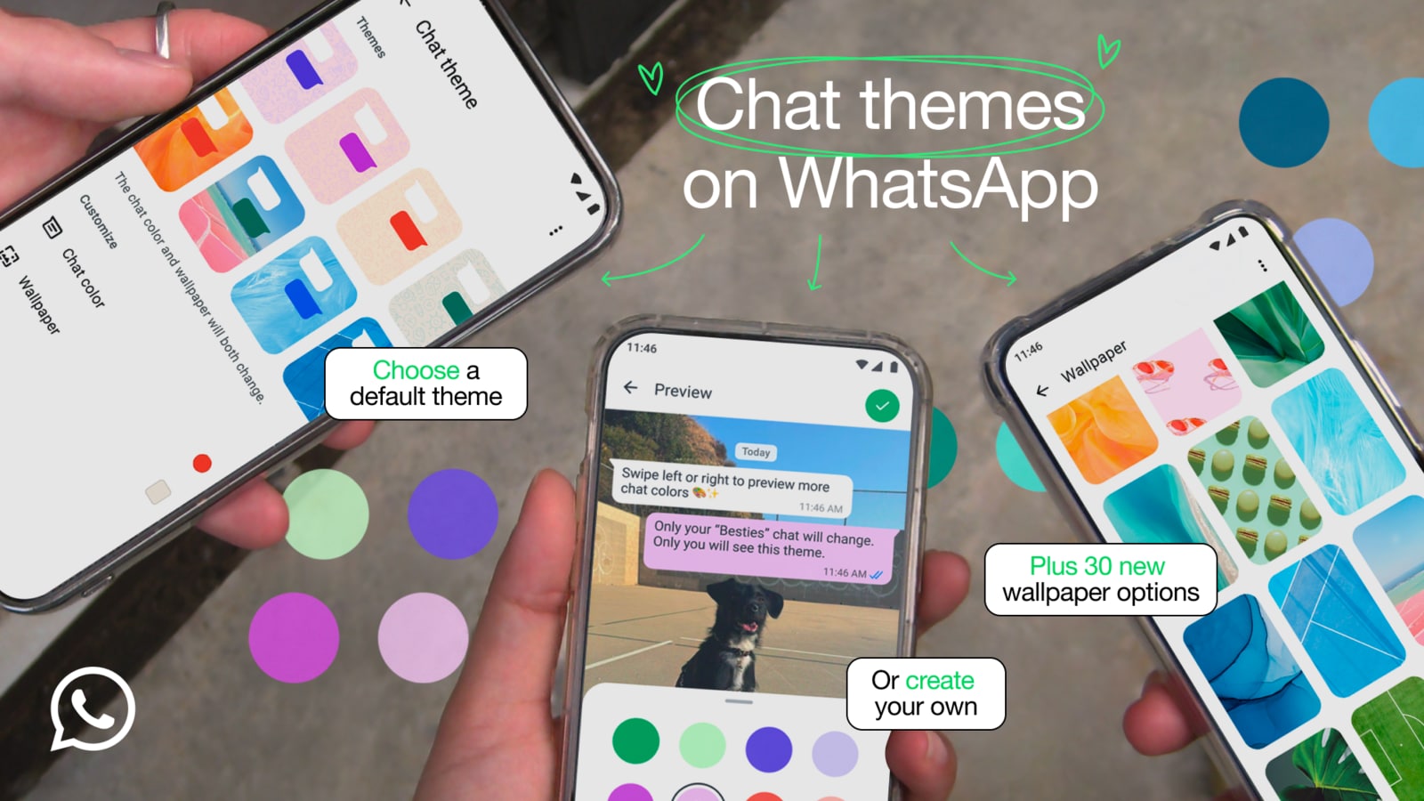 WhatsApp now allows users to change their default chat theme