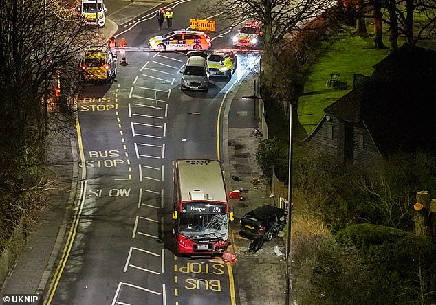 One person has died after a bus and car crash in Harrow, London