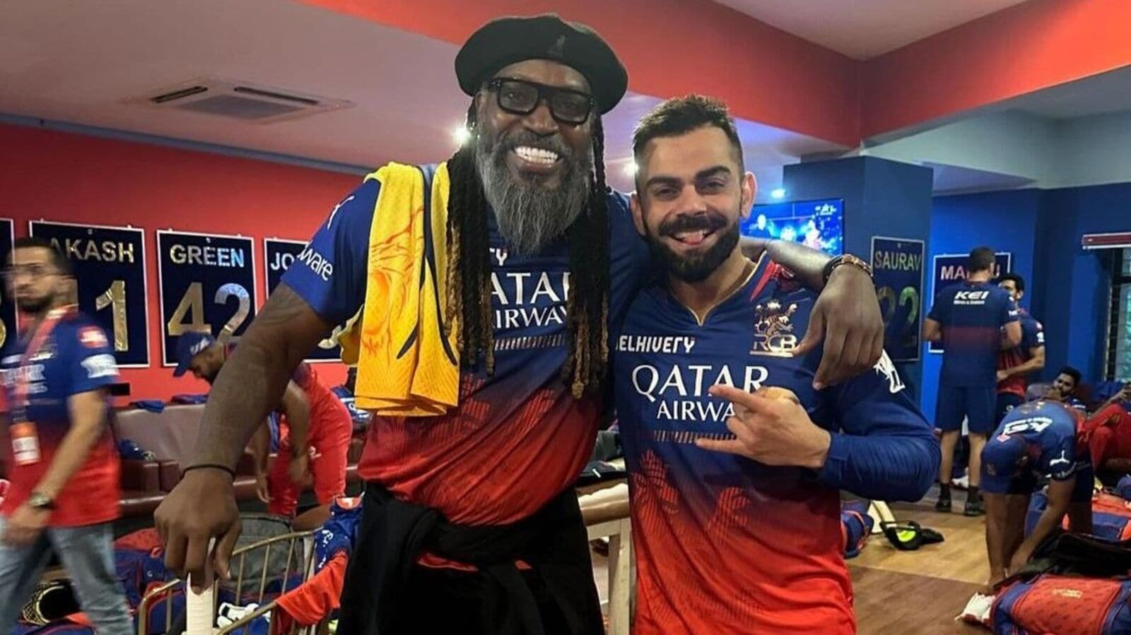 Chris Gayle and Virat Kohli have played together at RCB for many years. 