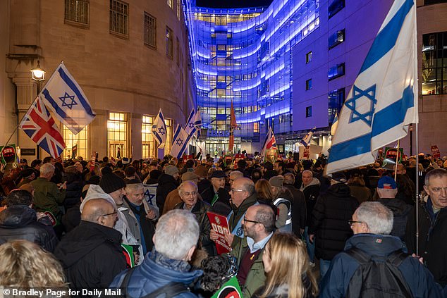 The row over the programme spilled onto the streets this week when protesters gathered outside the BBC¿s London headquarters