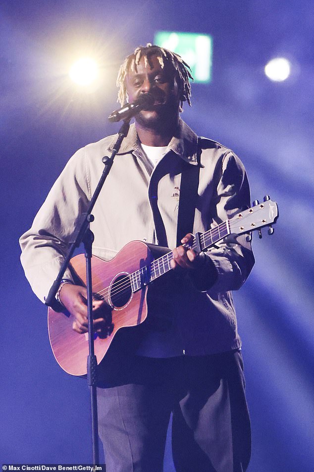 Myles Smith performs at The BRIT Awards 2025 at The The O2 Arena on March 1