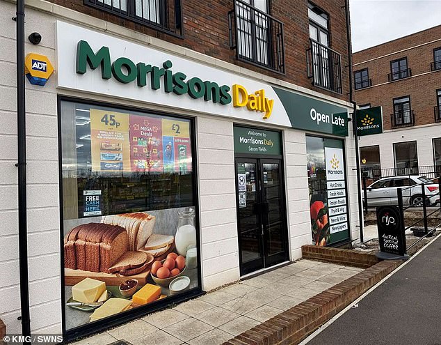 The manager has since insisted the branch will continue to ban dogs, including Ms Kennelly's (Pictured: The Morrisons Daily store in the Saxon Fields estate, Wincheap)