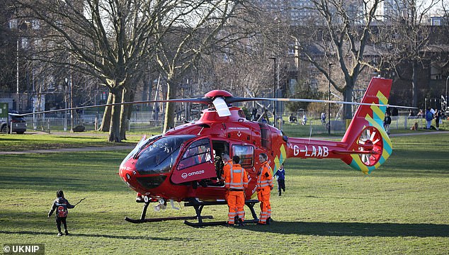 An air ambulance was called to the scene where a 16-year-old boy was pronounced dead