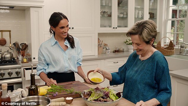 Meghan appeared alongside American chef Alice Waters in episode eight