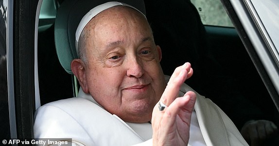 (FILES) Pope Francis arrives to celebrate the mass for the Jubilee of the Armed Forces at St. Peter's square in the Vatican on February 9, 2025. Pope Francis "slept all night long" the Vatican said on March 4, 2025 after he suffered two breathing attacks on Monday, as the 88-year-old pontiff struggles to recover from pneumonia. (Photo by Alberto PIZZOLI / AFP) (Photo by ALBERTO PIZZOLI/AFP via Getty Images)