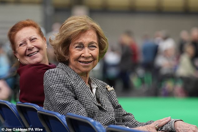 Queen Sofia of Spain at the Crufts Dog Show at the National Exhibition Centre (NEC) in Birmingham on Friday