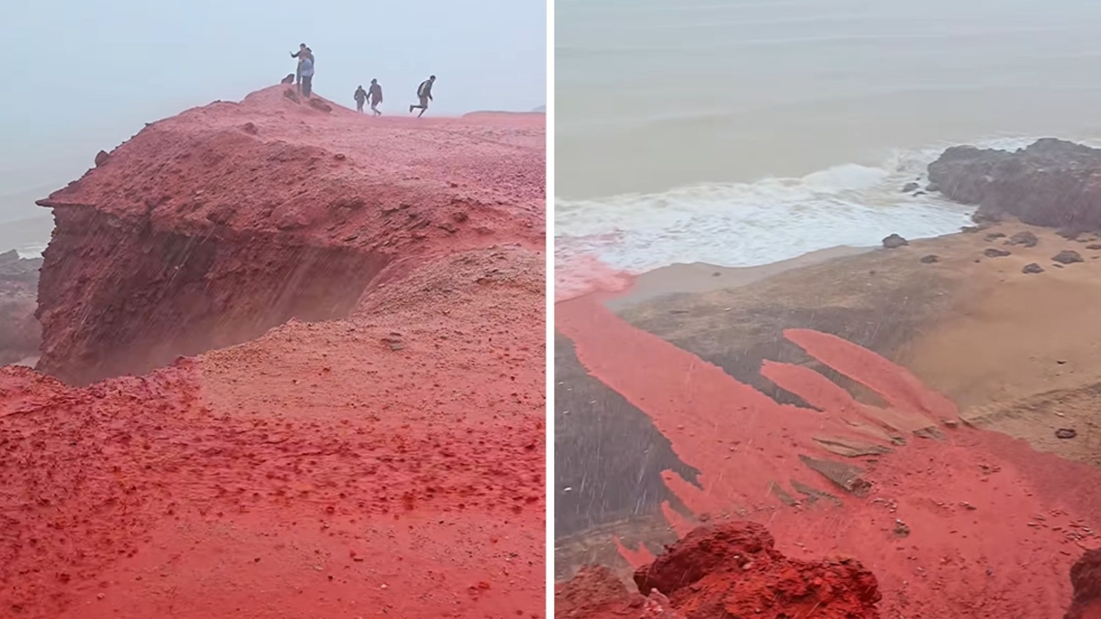 Beach turns bright red in Iran: 5 things about bizarre 'blood rain' phenomenon that stunned internet | Trending