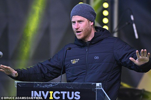 Prince Harry's next big focus will be the Invictus Games, held in Birmingham in the summer of 2027. Pictured: At this year's event in Whistler, Canada