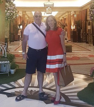 'Fred' Doe Senior, previously known as Maurice Sines, with his wife Elaine at the Dorchester Hotel in London