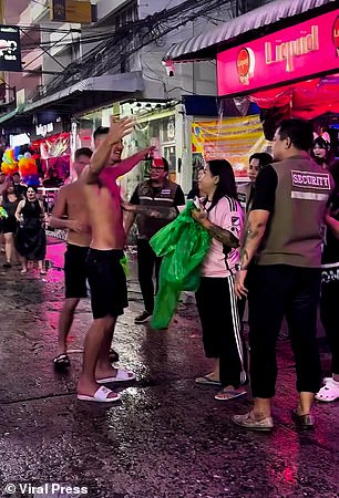 Locals attempted to diffuse the situation