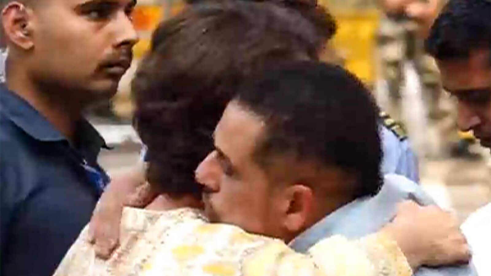 Priyanka Gandhi hugs Robert Vadra as she drops him at ED office for questioning: Watch video