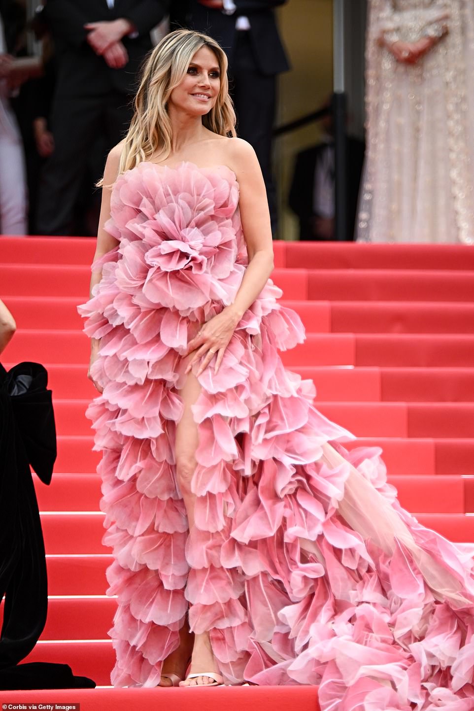 That didn't stop the dozens of actresses and models who attended the opening night ceremony from going all out with trains, diamonds, ruffles and netting
