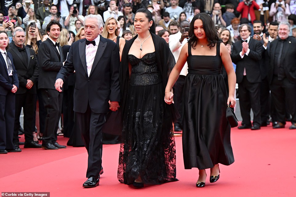 Robert and Tiffant were also joined by his daughter Helen Grace who he shares with his ex-wife Grace Hightower
