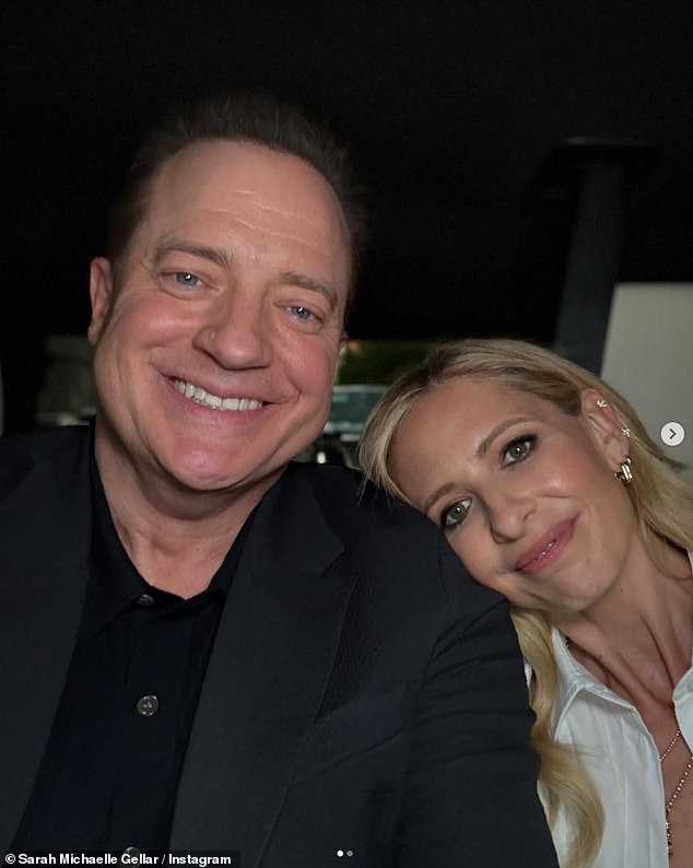 The pair are starring together again in a new adult animated TV show called Breaking Bear, which also sees Brendan reunited with Sarah Michelle Gellar, (pictured) after they played lovers in crime drama The Air I Breathe back in 2007