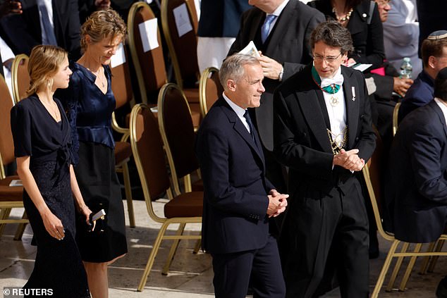 Canadian Prime Minister Mark Carney arrives for the inaugural Mass of Pope Leo XIV