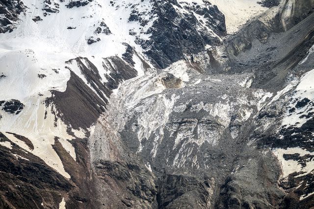 FABRICE COFFRINI/AFP via Gett A May 29, 2025 photo of the Birch glacier that collapsed