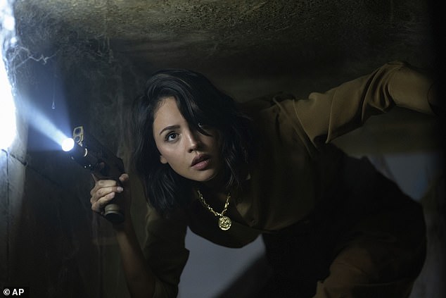 But unlike that legendary series, critics have said Fountain Of Youth fails to mark itself out. Pictured: Eiza Gonzalez as Esme